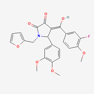 5-(3,4-dimethoxyphenyl)-4-[(3-fluoro-4-methoxyphenyl)carbonyl]-1-(furan-2-ylmethyl)-3-hydroxy-1,5-dihydro-2H-pyrrol-2-one