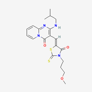 3-{(Z)-[3-(3-methoxypropyl)-4-oxo-2-thioxo-1,3-thiazolidin-5-ylidene]methyl}-2-[(2-methylpropyl)amino]-4H-pyrido[1,2-a]pyrimidin-4-one