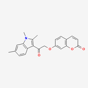 7-[2-oxo-2-(1,2,6-trimethyl-1H-indol-3-yl)ethoxy]-2H-chromen-2-one