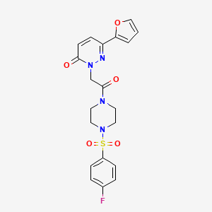 2-(2-{4-[(4-fluorophenyl)sulfonyl]piperazino}-2-oxoethyl)-6-(2-furyl)-3(2H)-pyridazinone