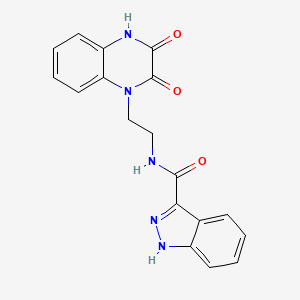 N-(2-(3-hydroxy-2-oxoquinoxalin-1(2H)-yl)ethyl)-1H-indazole-3-carboxamide