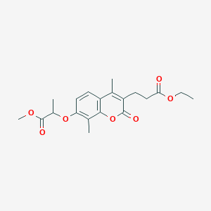 methyl 2-{[3-(3-ethoxy-3-oxopropyl)-4,8-dimethyl-2-oxo-2H-chromen-7-yl]oxy}propanoate