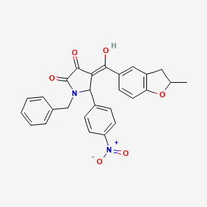 1-benzyl-3-hydroxy-4-(2-methyl-2,3-dihydro-1-benzofuran-5-carbonyl)-5-(4-nitrophenyl)-2,5-dihydro-1H-pyrrol-2-one