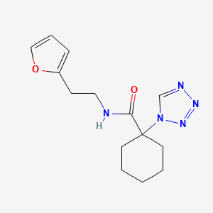 N-[2-(2-furyl)ethyl]-1-(1H-1,2,3,4-tetraazol-1-yl)-1-cyclohexanecarboxamide