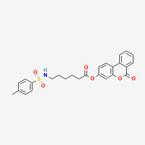 6-oxo-6H-benzo[c]chromen-3-yl 6-{[(4-methylphenyl)sulfonyl]amino}hexanoate