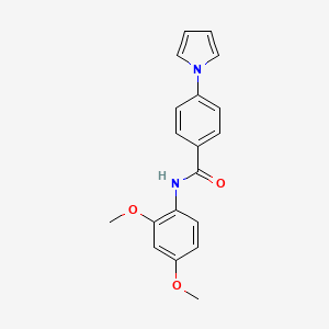 molecular formula C19H18N2O3 B11140134 N-(2,4-dimethoxyphenyl)-4-(1H-pyrrol-1-yl)benzamide 