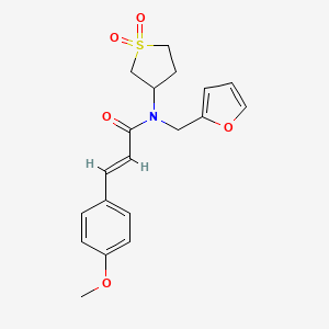 (2E)-N-(1,1-dioxidotetrahydrothiophen-3-yl)-N-(furan-2-ylmethyl)-3-(4-methoxyphenyl)prop-2-enamide