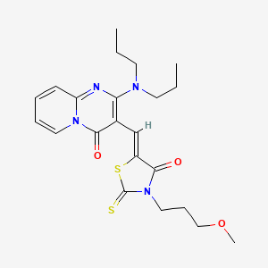 2-(dipropylamino)-3-{(Z)-[3-(3-methoxypropyl)-4-oxo-2-thioxo-1,3-thiazolidin-5-ylidene]methyl}-4H-pyrido[1,2-a]pyrimidin-4-one