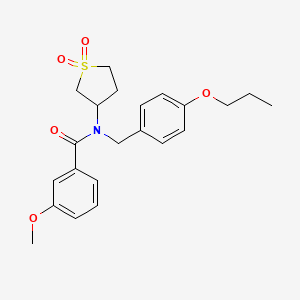 N-(1,1-dioxidotetrahydrothiophen-3-yl)-3-methoxy-N-(4-propoxybenzyl)benzamide