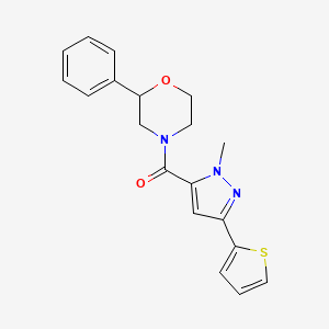 [1-methyl-3-(2-thienyl)-1H-pyrazol-5-yl](2-phenylmorpholino)methanone