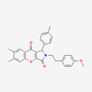 2-[2-(4-Methoxyphenyl)ethyl]-6,7-dimethyl-1-(4-methylphenyl)-1,2-dihydrochromeno[2,3-c]pyrrole-3,9-dione