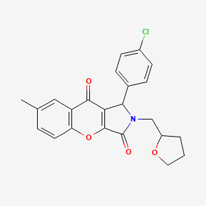 1-(4-Chlorophenyl)-7-methyl-2-(tetrahydrofuran-2-ylmethyl)-1,2-dihydrochromeno[2,3-c]pyrrole-3,9-dione