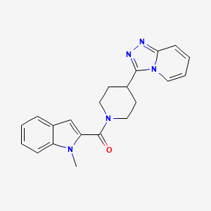 molecular formula C21H21N5O B11140207 (1-methyl-1H-indol-2-yl)(4-[1,2,4]triazolo[4,3-a]pyridin-3-ylpiperidino)methanone 