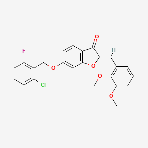 (2Z)-6-[(2-chloro-6-fluorobenzyl)oxy]-2-(2,3-dimethoxybenzylidene)-1-benzofuran-3(2H)-one