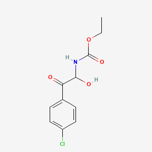 ethyl N-[2-(4-chlorophenyl)-1-hydroxy-2-oxoethyl]carbamate