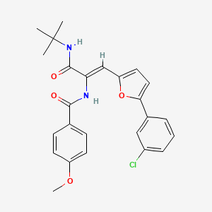 (2Z)-N-tert-butyl-3-[5-(3-chlorophenyl)furan-2-yl]-2-[(4-methoxyphenyl)formamido]prop-2-enamide