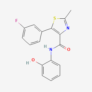 5-(3-fluorophenyl)-N-(2-hydroxyphenyl)-2-methyl-1,3-thiazole-4-carboxamide