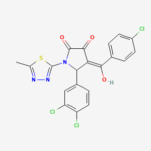 4-(4-chlorobenzoyl)-5-(3,4-dichlorophenyl)-3-hydroxy-1-(5-methyl-1,3,4-thiadiazol-2-yl)-2,5-dihydro-1H-pyrrol-2-one