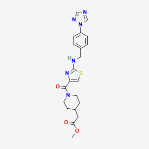 methyl {1-[(2-{[4-(1H-1,2,4-triazol-1-yl)benzyl]amino}-1,3-thiazol-4-yl)carbonyl]piperidin-4-yl}acetate