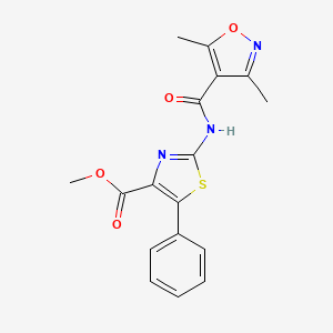 Methyl 2-{[(3,5-dimethyl-4-isoxazolyl)carbonyl]amino}-5-phenyl-1,3-thiazole-4-carboxylate