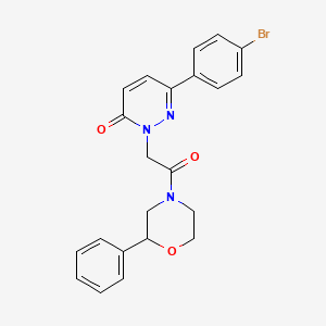 6-(4-bromophenyl)-2-[2-oxo-2-(2-phenylmorpholino)ethyl]-3(2H)-pyridazinone