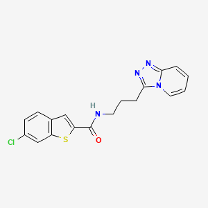 6-Chloro-N-(3-{[1,2,4]triazolo[4,3-A]pyridin-3-YL}propyl)-1-benzothiophene-2-carboxamide