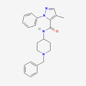 molecular formula C23H26N4O B11140360 N-(1-benzylpiperidin-4-yl)-4-methyl-1-phenyl-1H-pyrazole-5-carboxamide 