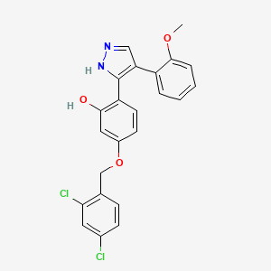 5-[(2,4-dichlorobenzyl)oxy]-2-[4-(2-methoxyphenyl)-1H-pyrazol-3-yl]phenol