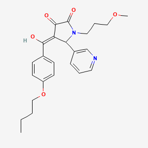 4-[(4-butoxyphenyl)carbonyl]-3-hydroxy-1-(3-methoxypropyl)-5-(pyridin-3-yl)-1,5-dihydro-2H-pyrrol-2-one