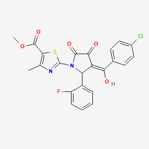 methyl 2-[3-(4-chlorobenzoyl)-2-(2-fluorophenyl)-4-hydroxy-5-oxo-2,5-dihydro-1H-pyrrol-1-yl]-4-methyl-1,3-thiazole-5-carboxylate