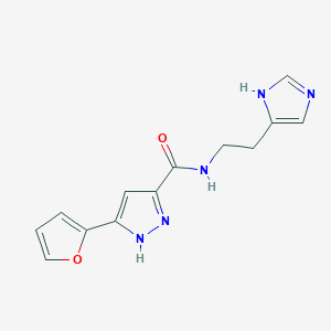 5-(furan-2-yl)-N-[2-(1H-imidazol-4-yl)ethyl]-1H-pyrazole-3-carboxamide