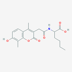 N-[(7-hydroxy-4,8-dimethyl-2-oxo-2H-chromen-3-yl)acetyl]norleucine