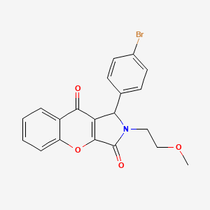 molecular formula C20H16BrNO4 B11140469 1-(4-Bromophenyl)-2-(2-methoxyethyl)-1,2-dihydrochromeno[2,3-c]pyrrole-3,9-dione 