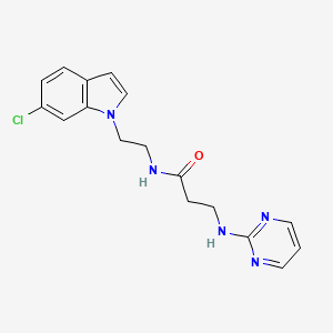 N-[2-(6-chloro-1H-indol-1-yl)ethyl]-3-(2-pyrimidinylamino)propanamide