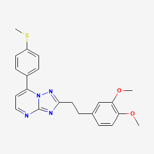 2-(3,4-Dimethoxyphenethyl)-7-[4-(methylsulfanyl)phenyl][1,2,4]triazolo[1,5-a]pyrimidine