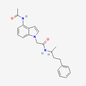 2-[4-(acetylamino)-1H-indol-1-yl]-N-(4-phenylbutan-2-yl)acetamide