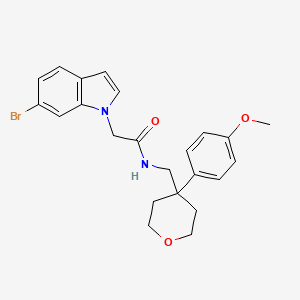 2-(6-bromo-1H-indol-1-yl)-N-{[4-(4-methoxyphenyl)tetrahydro-2H-pyran-4-yl]methyl}acetamide