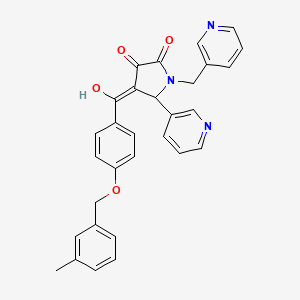 3-hydroxy-4-({4-[(3-methylbenzyl)oxy]phenyl}carbonyl)-5-(pyridin-3-yl)-1-(pyridin-3-ylmethyl)-1,5-dihydro-2H-pyrrol-2-one