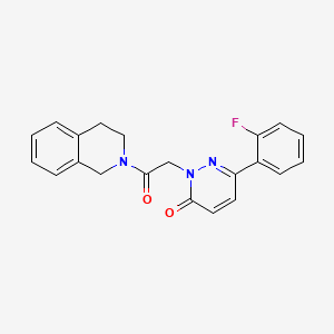 2-[2-(3,4-dihydroisoquinolin-2(1H)-yl)-2-oxoethyl]-6-(2-fluorophenyl)pyridazin-3(2H)-one