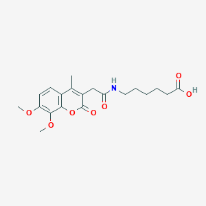 6-{[(7,8-dimethoxy-4-methyl-2-oxo-2H-chromen-3-yl)acetyl]amino}hexanoic acid