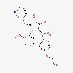 3-hydroxy-5-(2-methoxyphenyl)-4-{[4-(prop-2-en-1-yloxy)phenyl]carbonyl}-1-(pyridin-3-ylmethyl)-1,5-dihydro-2H-pyrrol-2-one