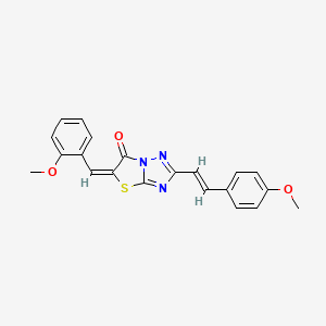 (5E)-5-(2-methoxybenzylidene)-2-[(E)-2-(4-methoxyphenyl)ethenyl][1,3]thiazolo[3,2-b][1,2,4]triazol-6(5H)-one