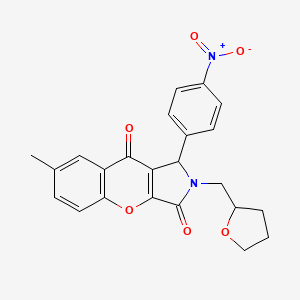 7-Methyl-1-(4-nitrophenyl)-2-(tetrahydrofuran-2-ylmethyl)-1,2-dihydrochromeno[2,3-c]pyrrole-3,9-dione