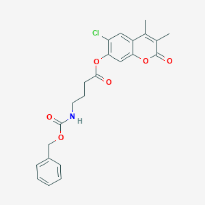 6-chloro-3,4-dimethyl-2-oxo-2H-chromen-7-yl 4-{[(benzyloxy)carbonyl]amino}butanoate