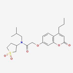 N-(1,1-dioxidotetrahydrothiophen-3-yl)-N-isobutyl-2-((2-oxo-4-propyl-2H-chromen-7-yl)oxy)acetamide