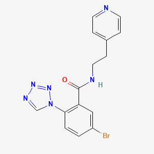 molecular formula C15H13BrN6O B11140619 5-bromo-N-[2-(4-pyridyl)ethyl]-2-(1H-1,2,3,4-tetraazol-1-yl)benzamide 