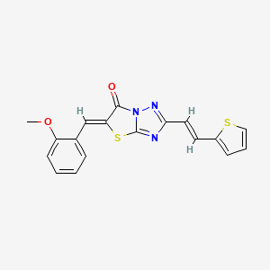 (5Z)-5-(2-methoxybenzylidene)-2-[(E)-2-(thiophen-2-yl)ethenyl][1,3]thiazolo[3,2-b][1,2,4]triazol-6(5H)-one