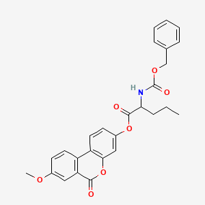 8-methoxy-6-oxo-6H-benzo[c]chromen-3-yl N-[(benzyloxy)carbonyl]norvalinate