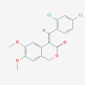 (4Z)-4-(2,4-dichlorobenzylidene)-6,7-dimethoxy-1,4-dihydro-3H-isochromen-3-one