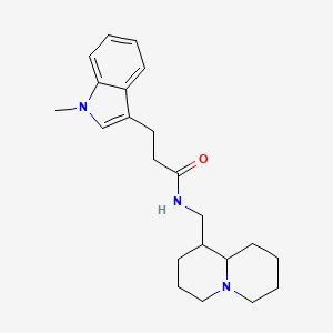 molecular formula C22H31N3O B11140645 3-(1-methyl-1H-indol-3-yl)-N-(octahydro-2H-quinolizin-1-ylmethyl)propanamide 